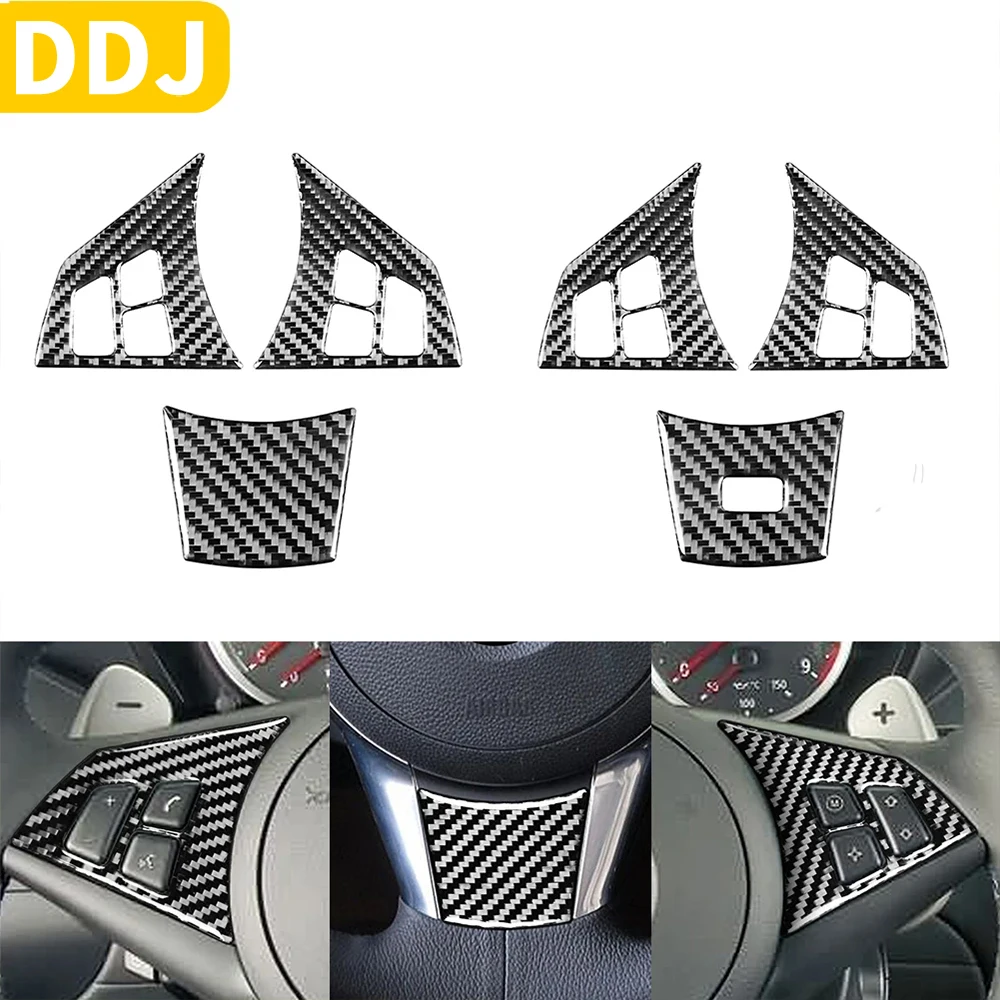 

For BMW 6 Series M6 E63 E64 2004 2005 2006 2007 2008 2009 2010 Accessories Carbon Fiber Car Interior Steering Wheel Real Sticker