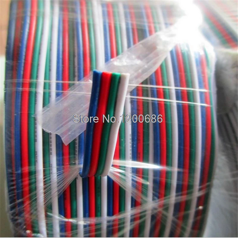 4Pin WIRE 20AWG 4-Pin RGB LED Extension Wire  Cable 20 awg  Wire Connector Cable For 3528 5050 LED Strip
