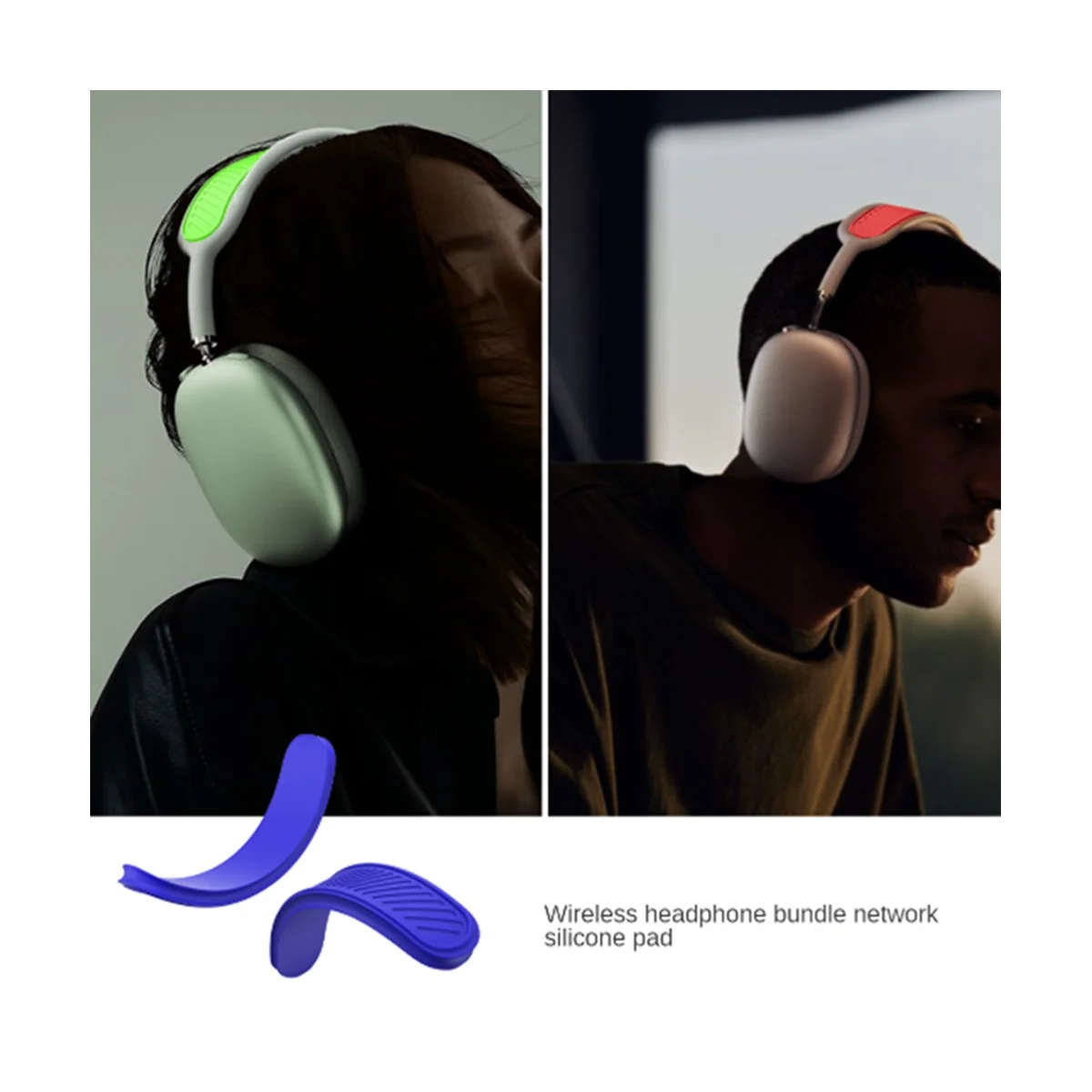 For Max Silicone Headband Cover Washable Cushion Case Multifunction Protective Cover,Red