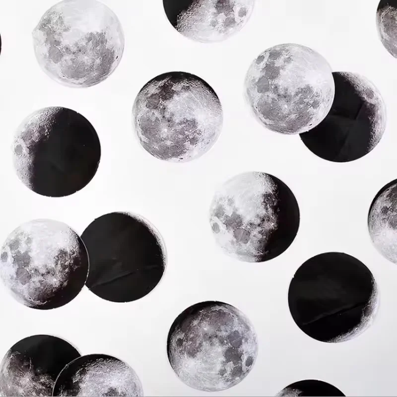 45pcs Moon Phase Boxed Stickers Sealing Sticker Label Sticker Packaging Sticker Scrapbook Decorative Stickers