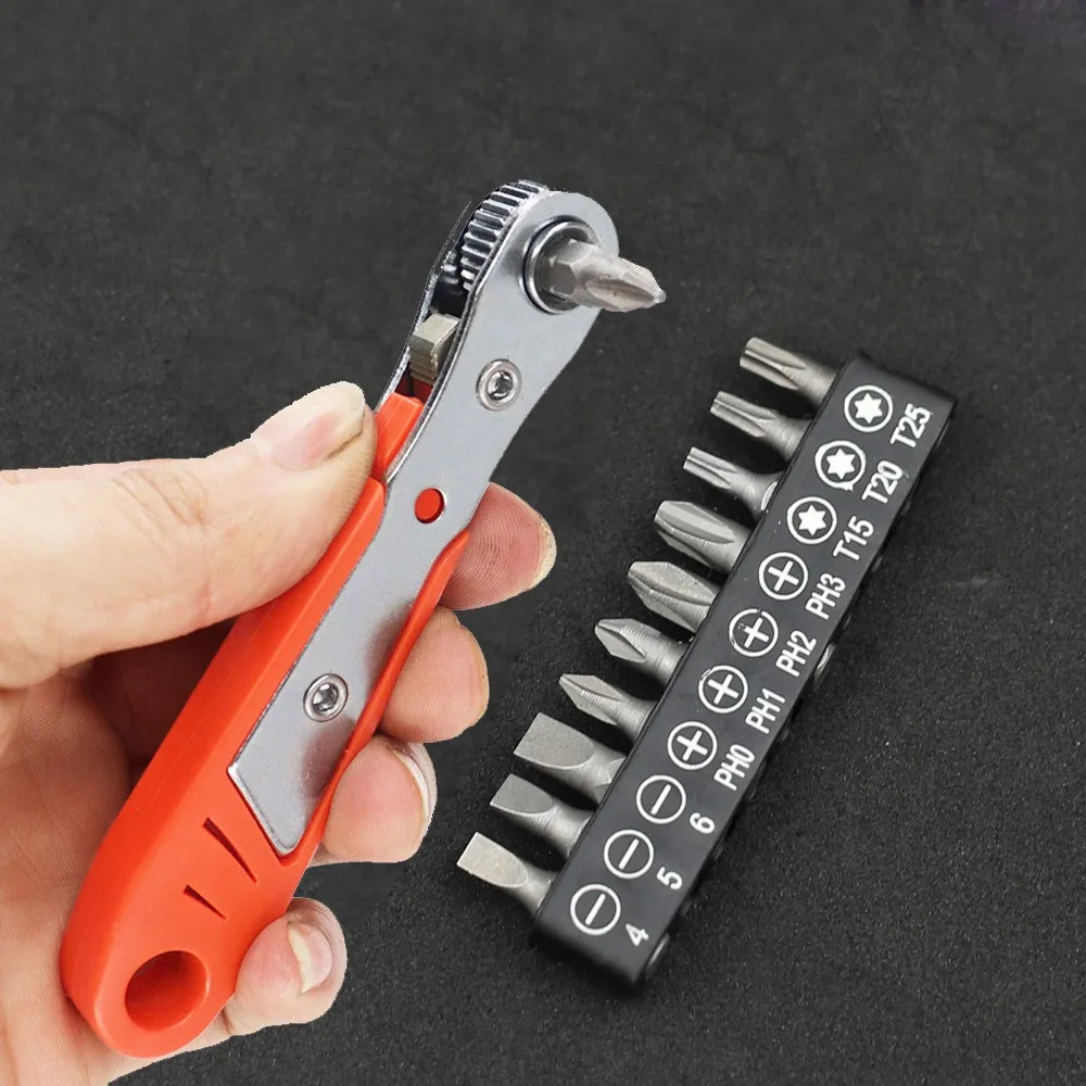 New L-shaped Ratchet Screwdriver 36-tooth Mini Turning Wrench Durable Small Space Right Angle Screwdriver Home