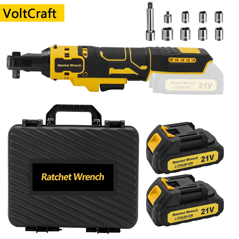 

Cordless 3/8 Inch Electric Ratchet Wrench Set 21V 45Ft-lbs Torque Brushless Motor LED Light 9 Sockets for MAKITA