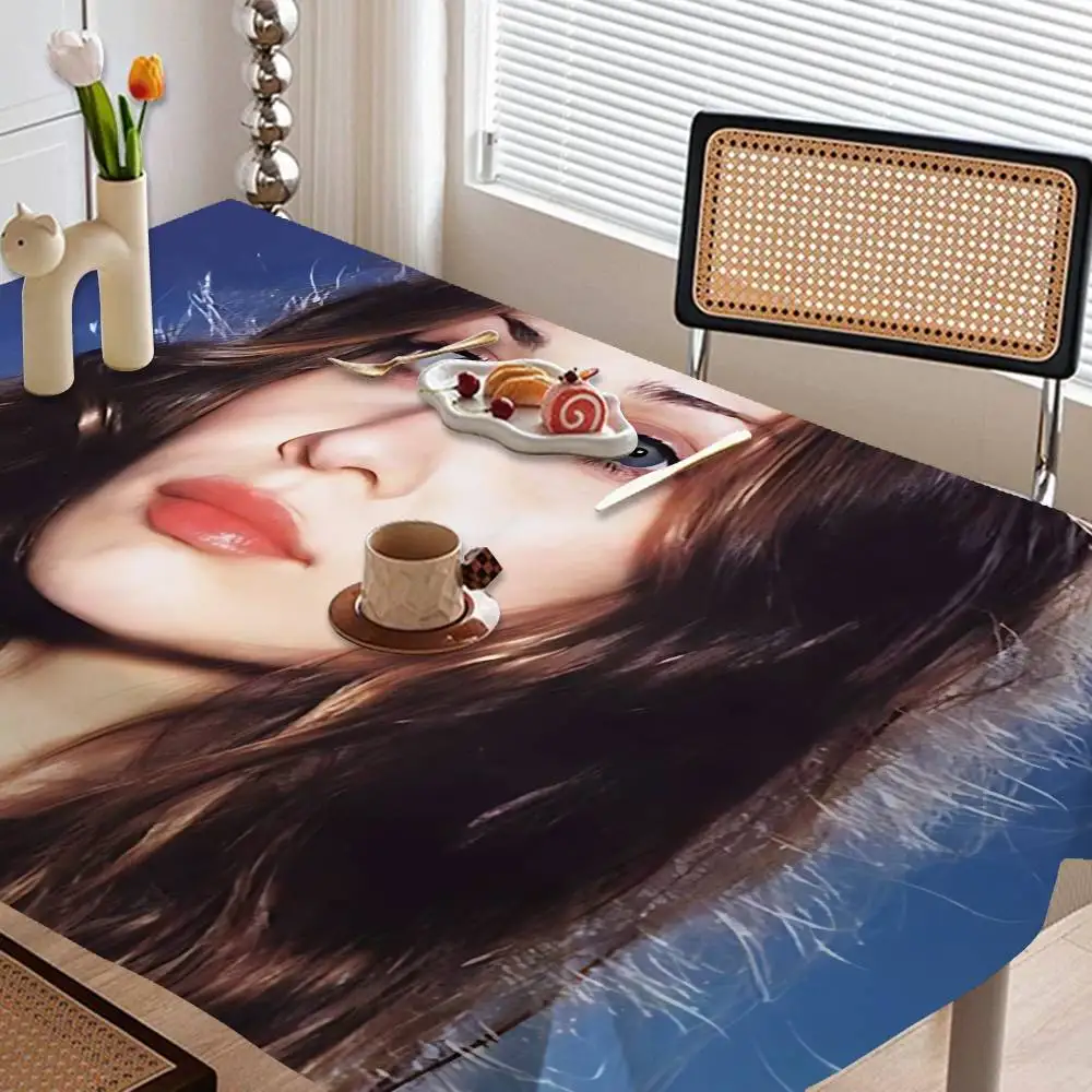 Classic F-Fiona A-Apple Musician Tablecloth Themed Indoor Outdoor Picnic Party Tablecover Kitchen Dining Table Wedding Decor