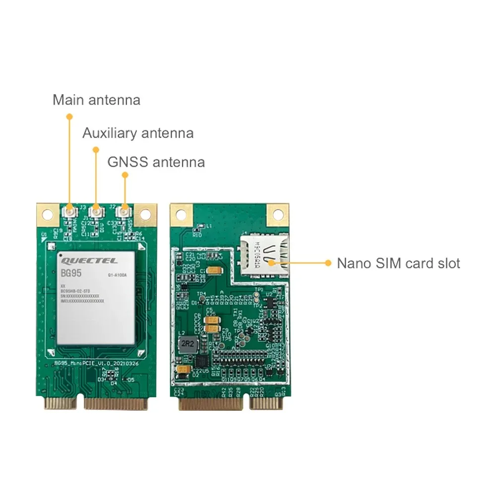 Quectel BG95-M3 MINI PCIE Module With NANO SIM Card Multi-mode LPWA Modem ARM Cortex A7 Processor LTE Cat M1/Cat NB2/EGPRS GNSS