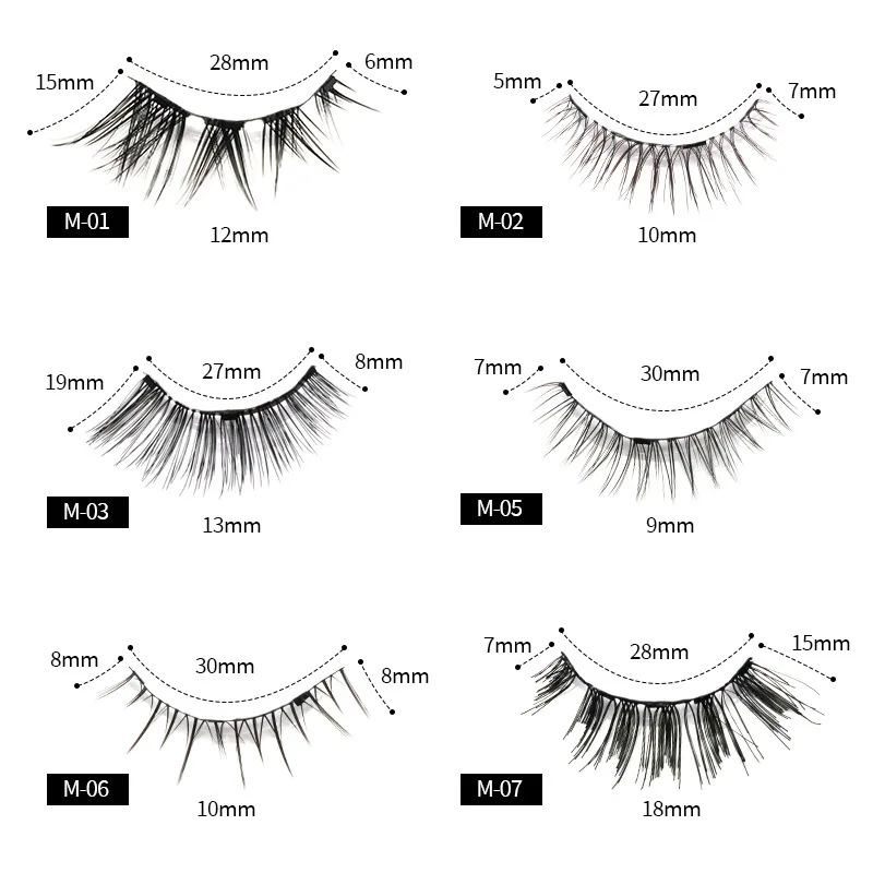 Magnetisches falsches Wimpern-Set, magnetische falsche Wimpern mit Clip, natürlicher, kleberfreier Großhandel. Wiederverwendbares Beauty-Make-up-Werkzeug