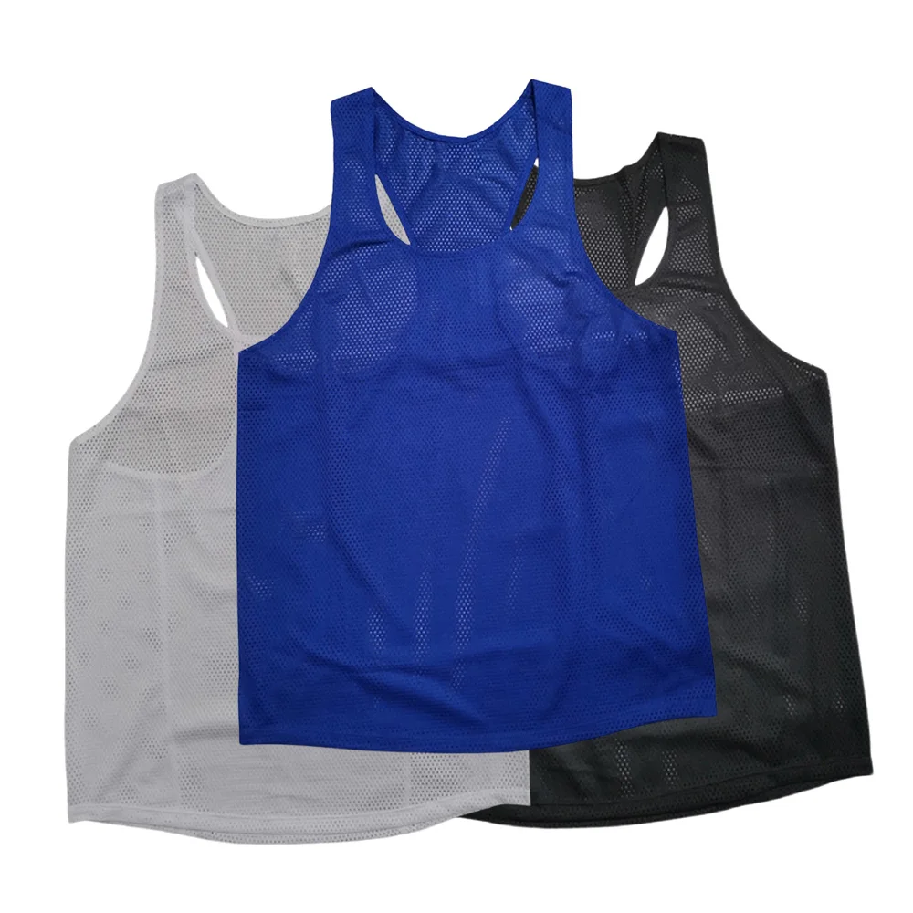 

Men Fast Running Net Breathable Vest Marathon Sports Fitness Sleeveless Speed Athlete Track Field Singlet Customization