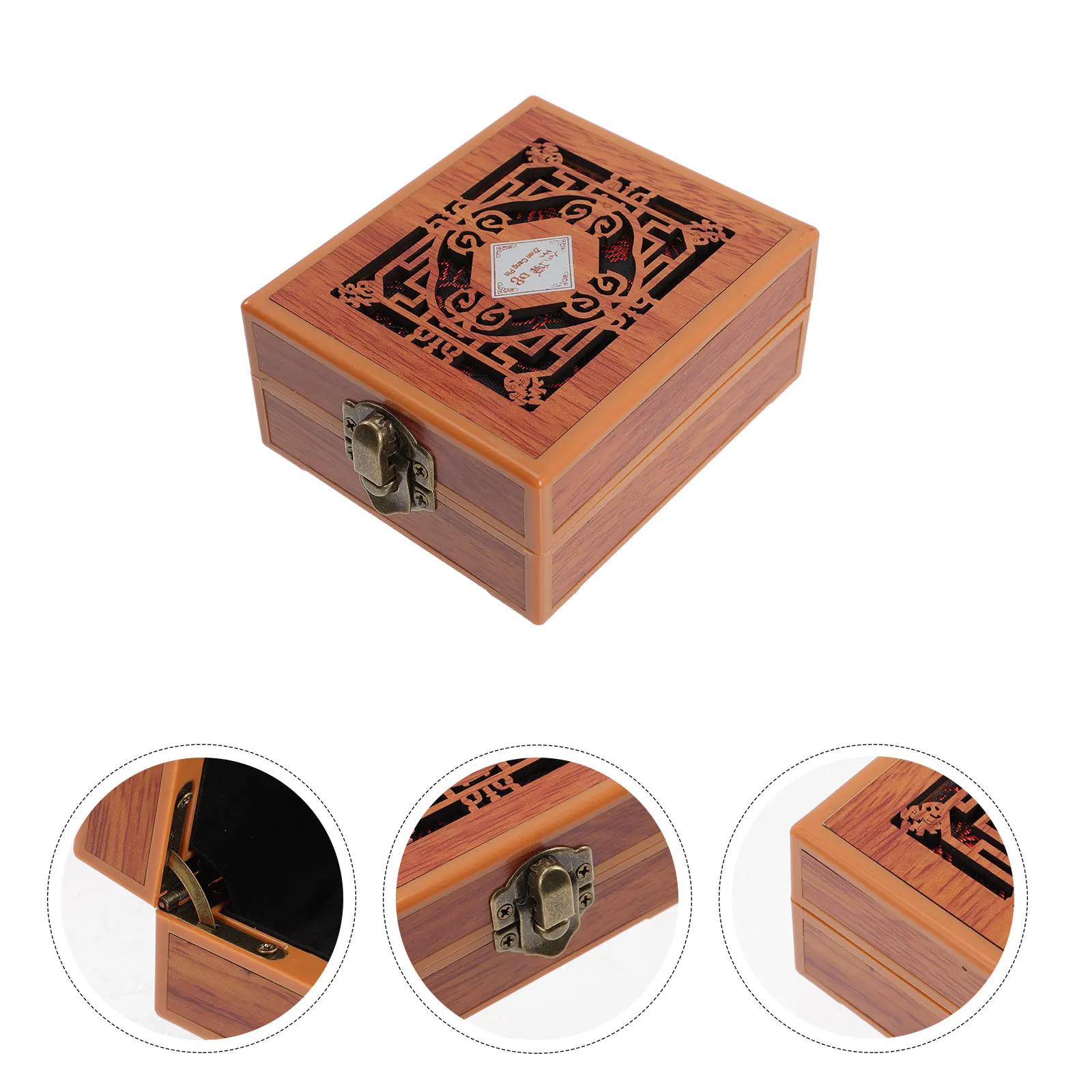 Деревянный держатель для хранения ювелирных изделий ganizer, винтажный чехол для кольца без брелока, ретро-стиль, шкатулка с сокровищами, декоративная деревянная коробка для хранения колец