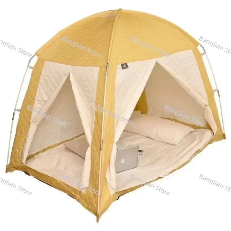 Adult and children's thick camping bed tents, outdoor camping, foldable wind and cold resistant, warm