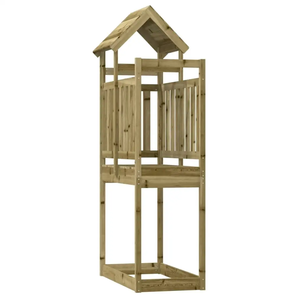 Outdoor Play Tower 52.5x110.5x214 cm - Durable Impregnated Pine Wood for Kids