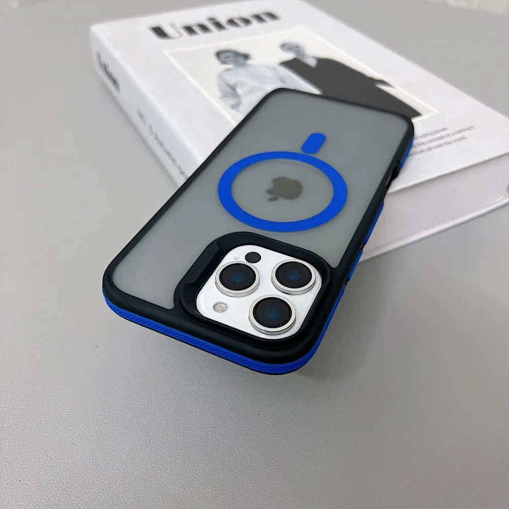 Luxuriöse Magnetische Matte Durchscheinende Stoßfeste Hülle für iPhone 18 ProMax 11 12 13 14 15 16 17 für Magsafe Kabelloses Laden – Detail 4