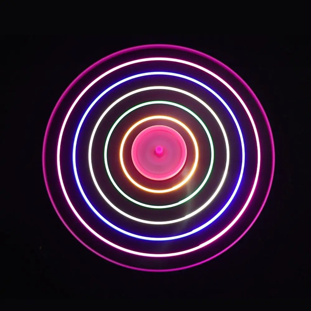 Luminous Plastic Lighting Flying Disc Propeller Toys Hand-push Led Light Flash Flying Toys Spinning Flyer Parent-child