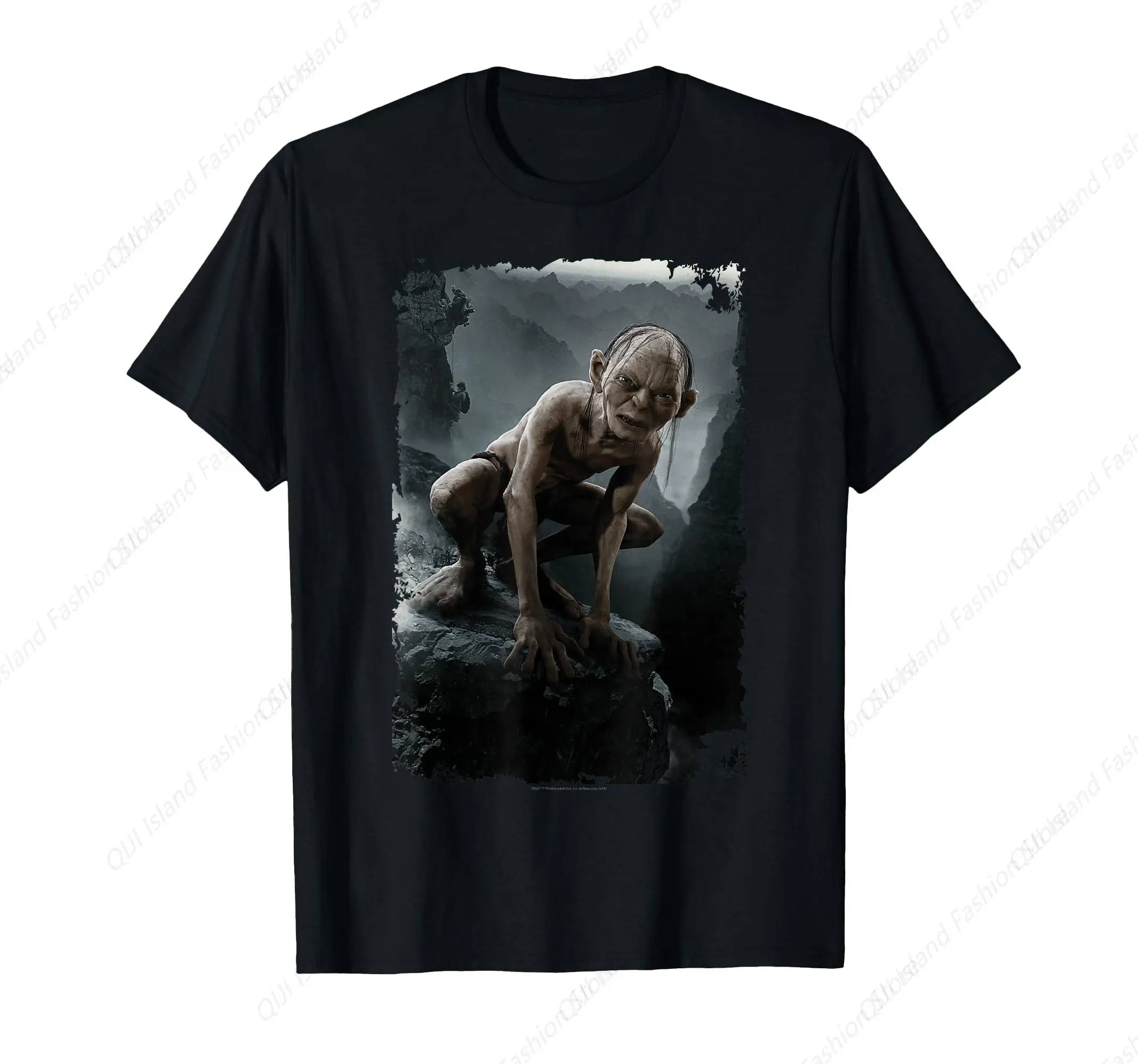 

Fashion Lord Of The Rings Gollum Unisex Adults Black Cotton Modern T-Shirt