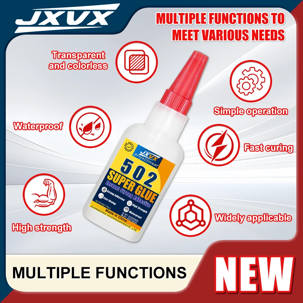 Cyanoacrylate (CA) 502 غراء فائق القوة - زجاجة 0.7 أونصة - لاصق ملء الفجوة للخشب والحجر والسيراميك والمطاط والزجاج المعدني القوي أداة الغراء السائل.