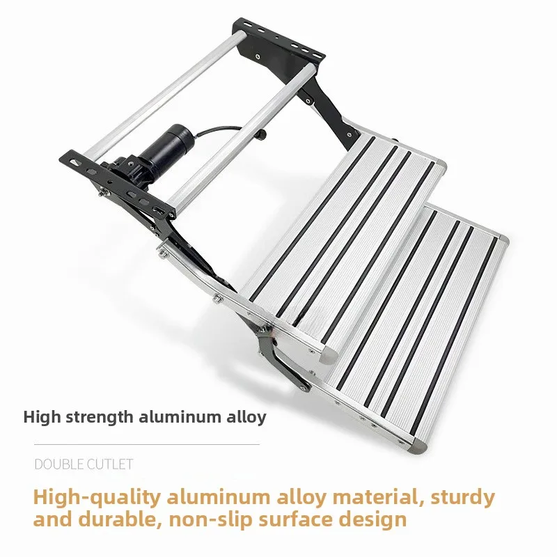 RV خطوة كهربائية مزدوجة الطبقة 12 فولت مقطورة كهربائية قابلة للطي خطوة تلسكوبية RV #2