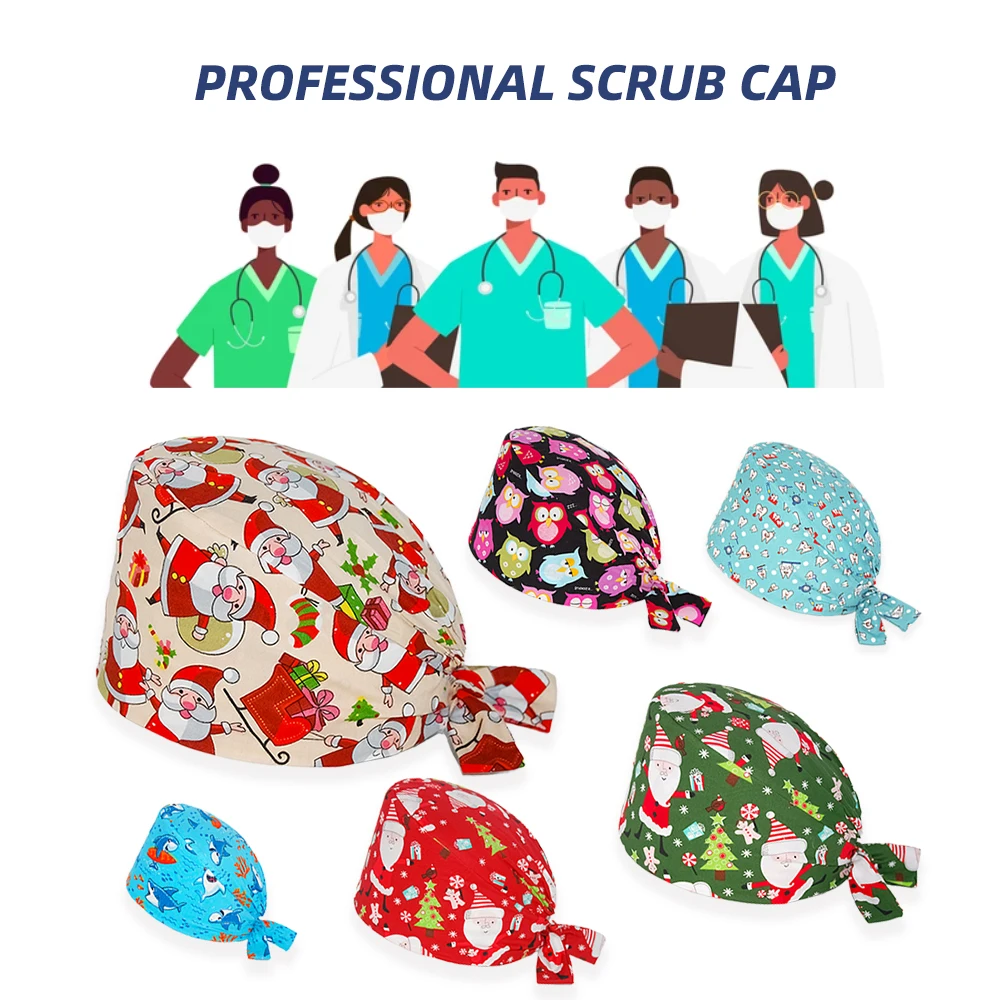 New Dental Clinic Cap with Sweatband Men Women Work Hat laboratory Pet salon nursing Scrub Hats breathable Nurse working hat