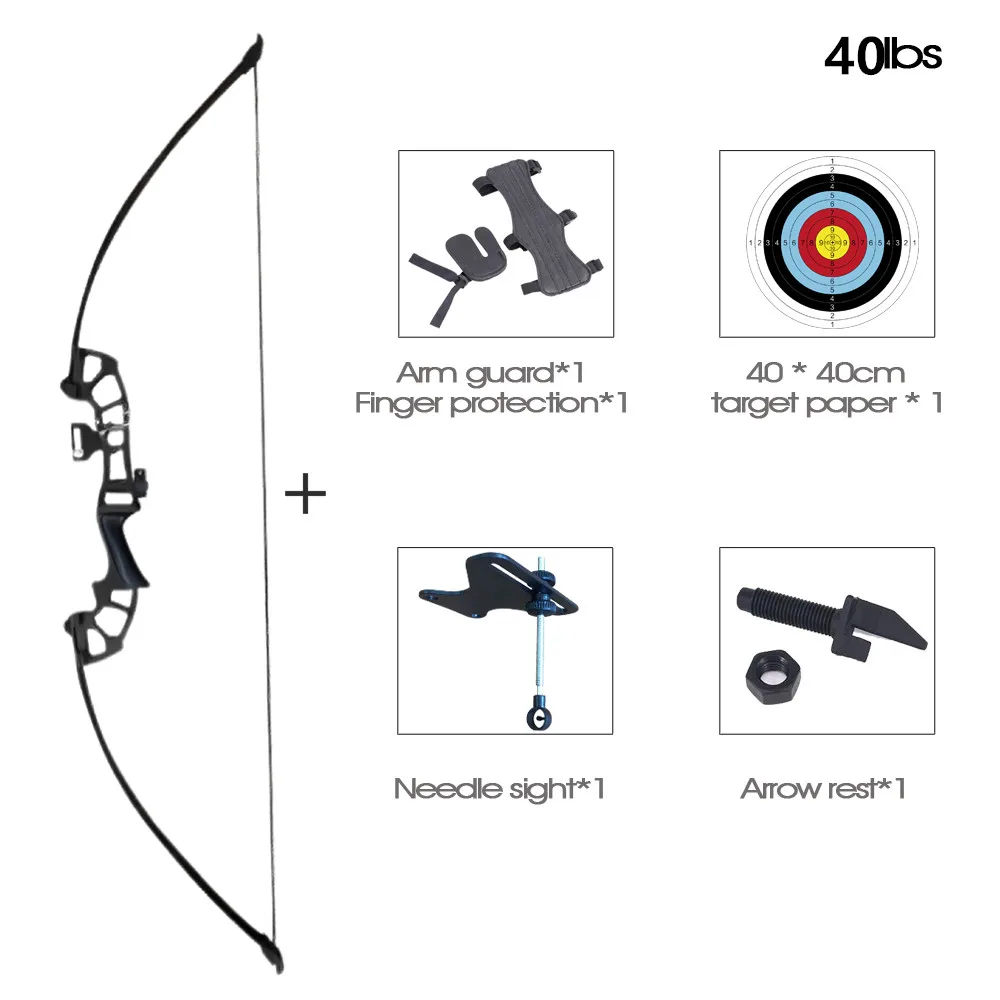30-50lbs Professional Recurve Bow Powerful Hunting Archery Bow Arrow Straight Bow Outdoor Hunting Shooting Sports High-quality