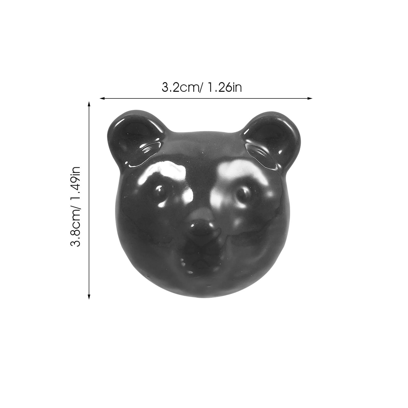 2Pcs Cartoon Ceramic Drawer Knobs Classical Pumpkin Style Beautiful Patterns for Wardrobe Chest of Drawers Grey Color