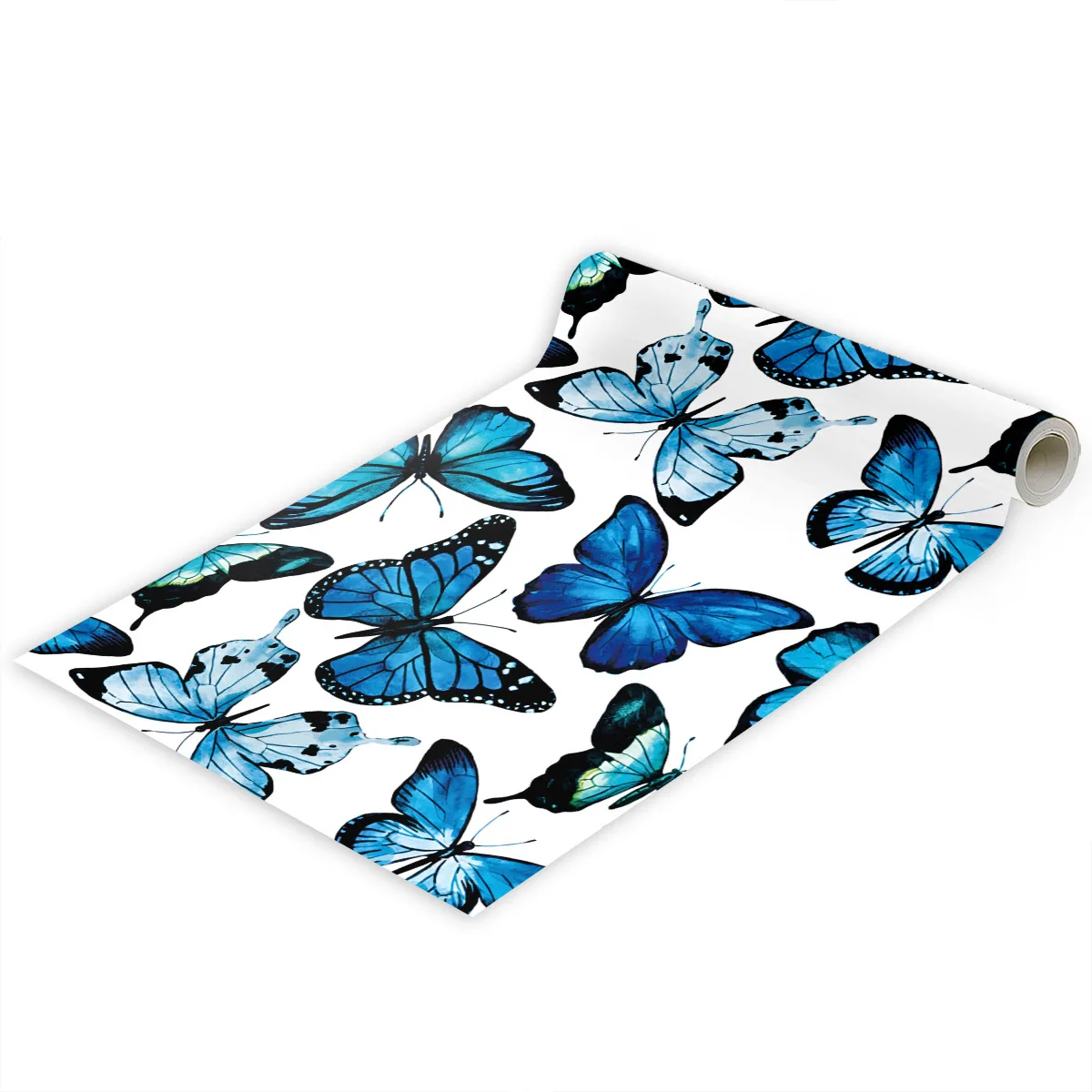 

Оклеиваемые и прилипающие обои, синяя бабочка, контактная бумага, съемная самоклеящаяся обои в стиле бохо, виниловый рулон для спальни