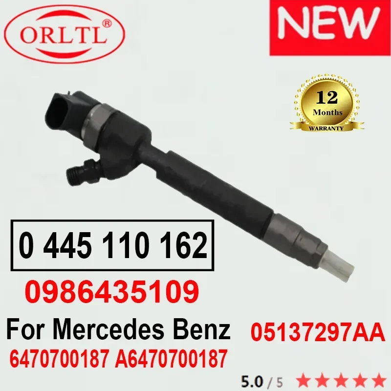 NEW 0445110162 6470700187 A6470700187 Diesel Fuel Injector 0986435109 05137297AA for Mercedes Benz 0 445 110 162