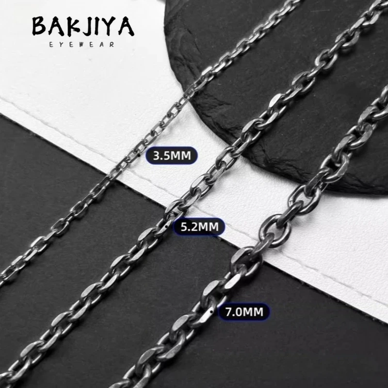 5.2mm Fashion DIY Pure Titanium Chunky Cable Bracelet Unisex O-Chain Lightweight No Rust No Allergy Men Necklace Titanium Chain