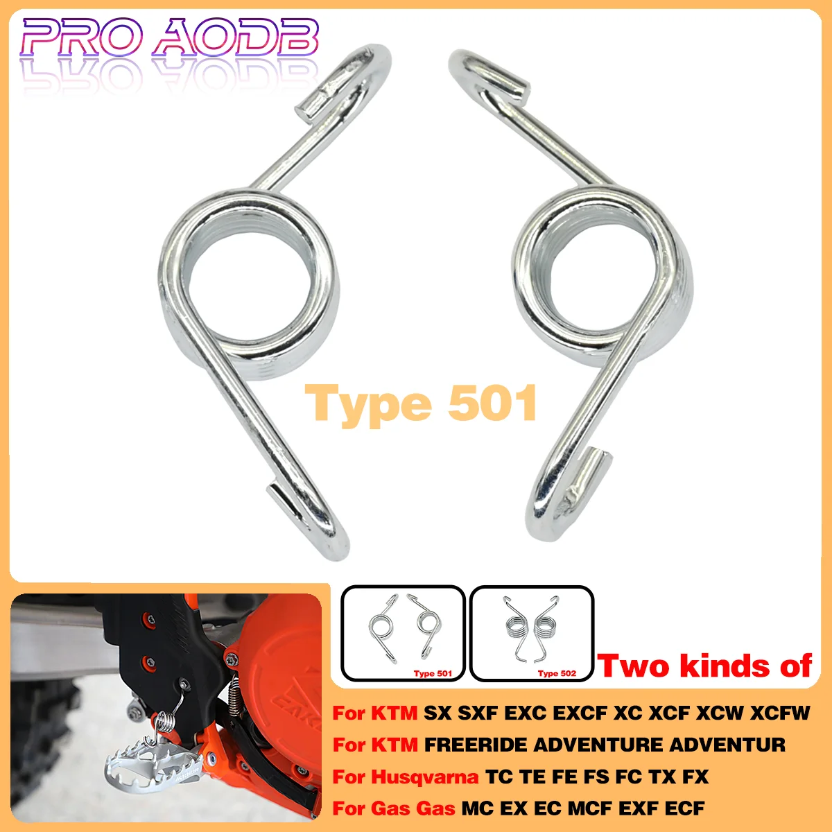 

Foot Rest Footpegs Pedals Spring For KTM 68 85 125 150 200 250 300 350 450 500 CC SX SX-F EXC EXC-F XC XC-F XC-W XCF-W 1998-2023