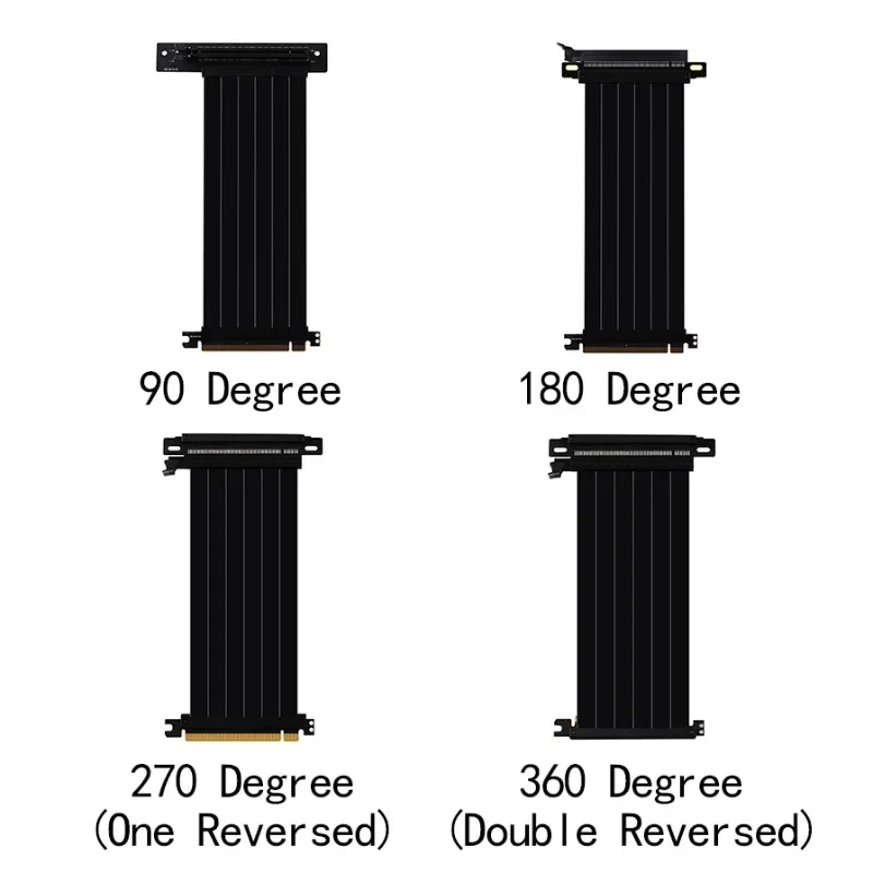 High-Speed PCIE 4.0 16x Riser Cable Graphics Card Extension Cable PCI Express Port GPU Expansion Card Riser Shielded Extender