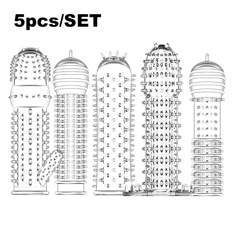 남성용 페니스 슬리브 발기 확대 섹스 토이, 콘돔 지연 콕 링, 사정 지연 자극, 섹스 게임 제품, 5 개
