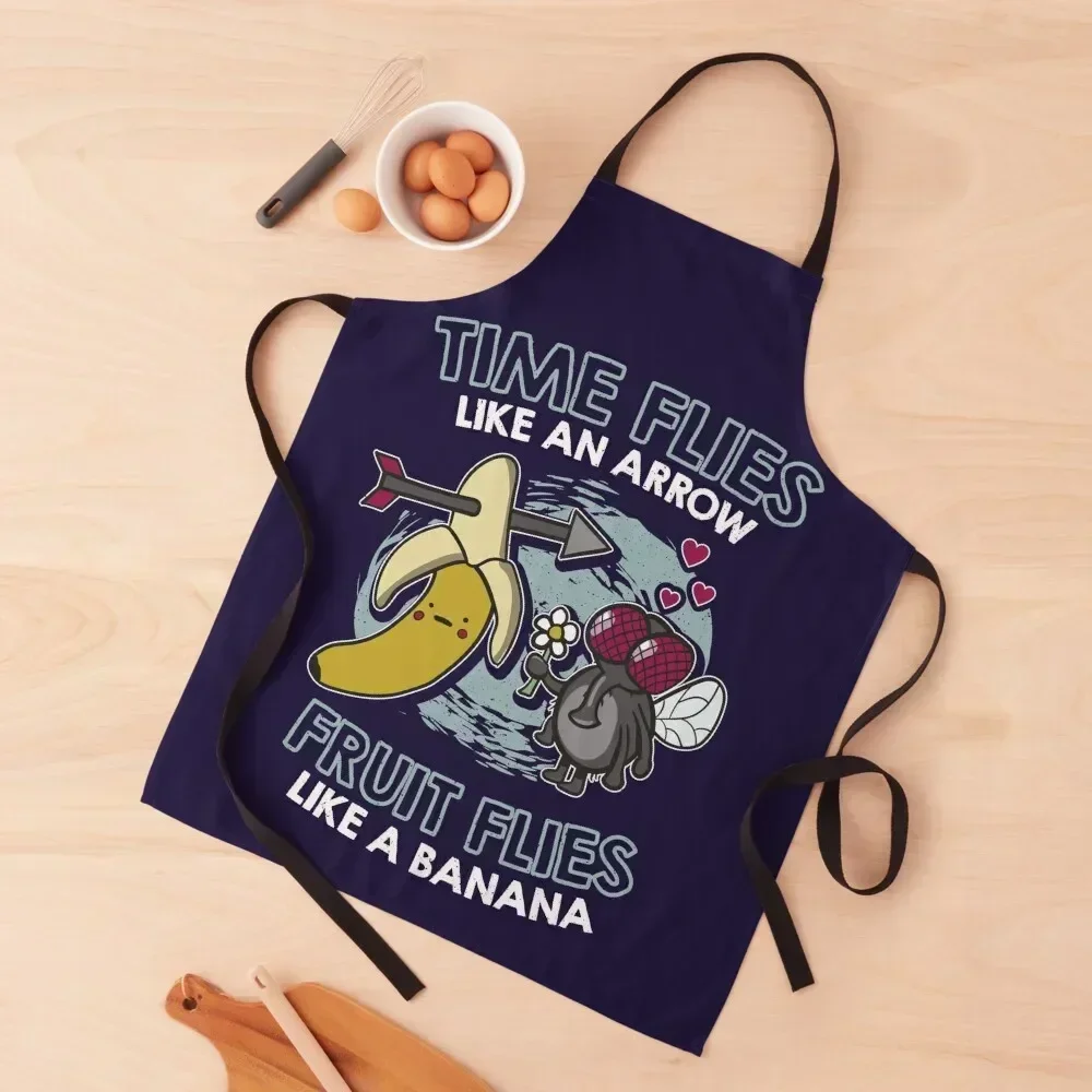 

Time flies like an arrow Fruit flies like a banana Apron painting Kitchen Women Household Items Kitchen christmas 2025 Apron