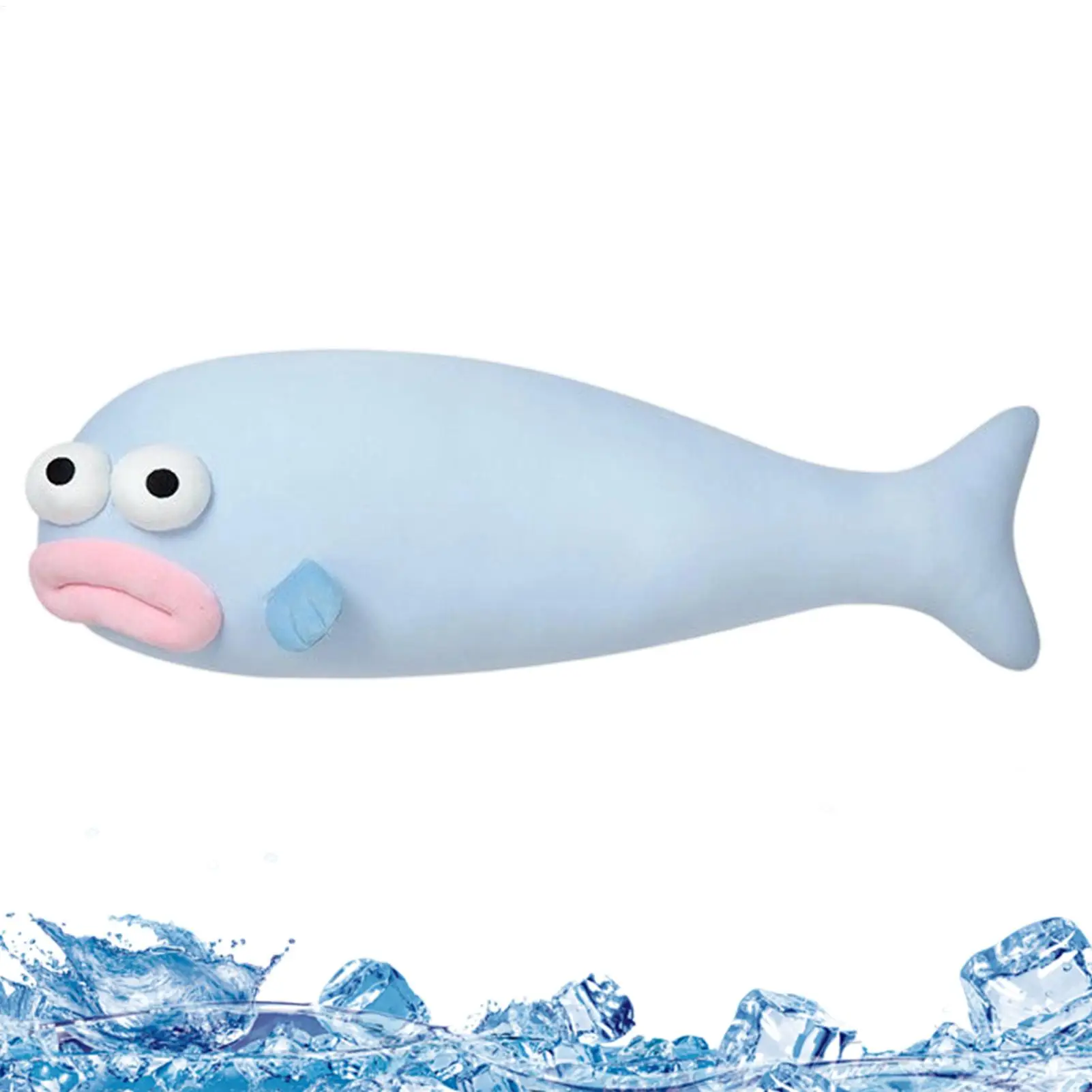 Long Pillow Fish Shape Cooling Hugging Cushion Soft Body Pillow for Home Bedroom Couch Dorm Sleeping Night Daytime Nap