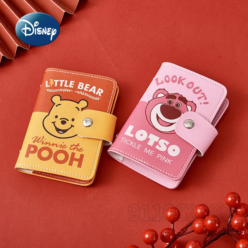 Disney Winnie The Pooh New Women's Card Holder Luxury Brand Original Credit Card Holder Multi-card Slot Fashion Card Holder
