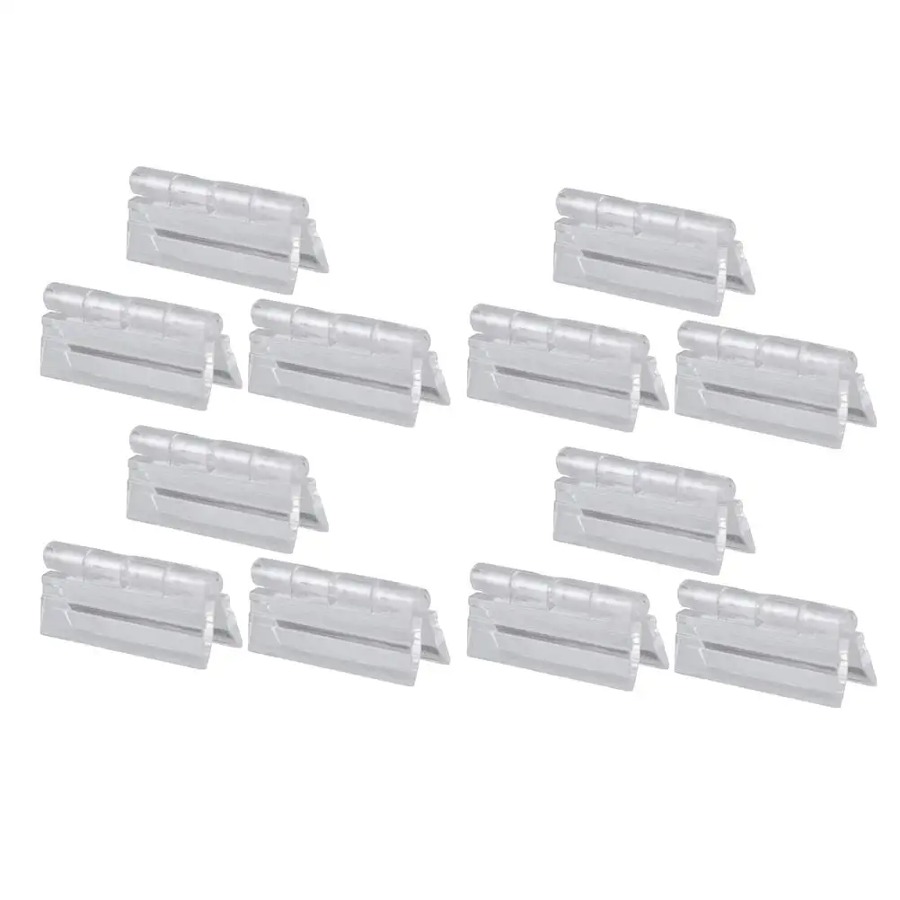 

12 Pcs Acrylic Clear Foldable Cabinet Door Folding Support Bracket Hinge Hidden Door Inset Cabinet Furniture Hardware