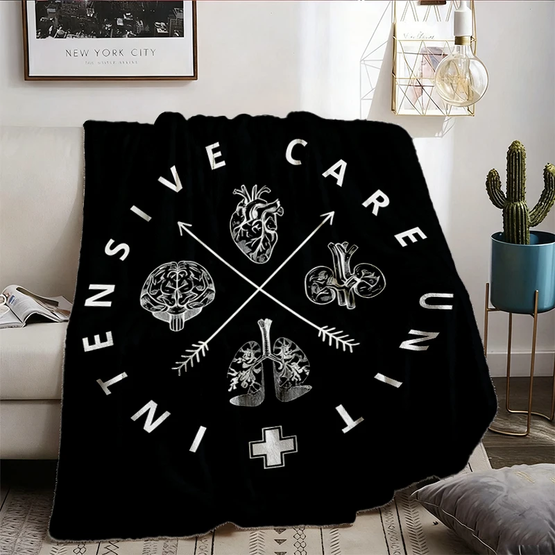 ICU Nurse Flannel Blanket, Intensive Care Nurse Flannel Throw