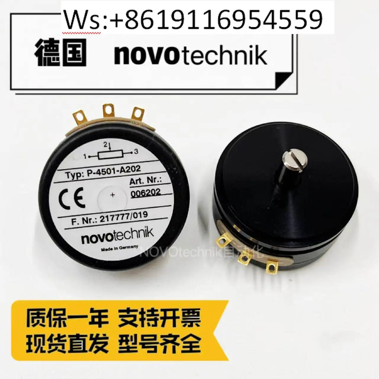 Germany NOVOTECHNIK angle sensor potentiometer P4501 P4503-A502 A102 A202