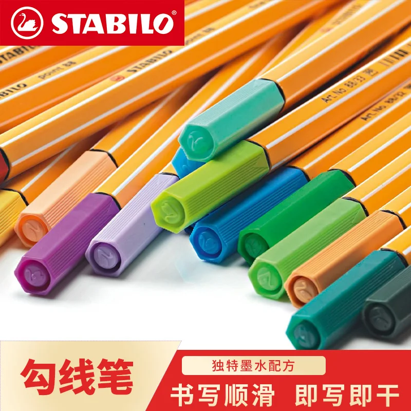 1pc STABILO Point 88 Fineliner Pens, Hexagonal Body 0.4 mm Making It Ideal for Precise Work, Structuring Texts and Taking Notes.