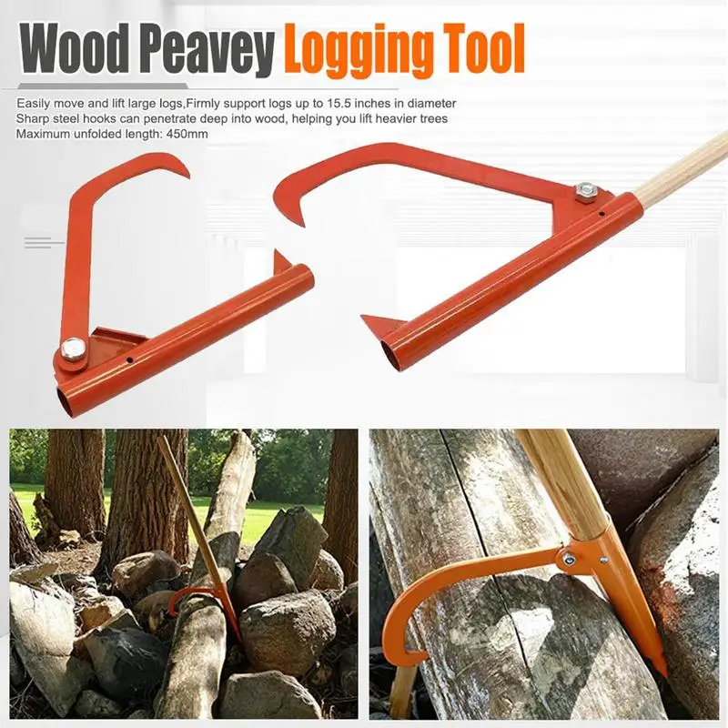 

Log Lifter Heavy Duty Steel Log Jack Log Roller Cant Hook Timber Jack Stainless Steel Logging Tool Steel Log Lifter For Rolling