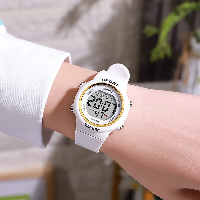 Multi functional alarm clock for boys and girls, college style electronic watch