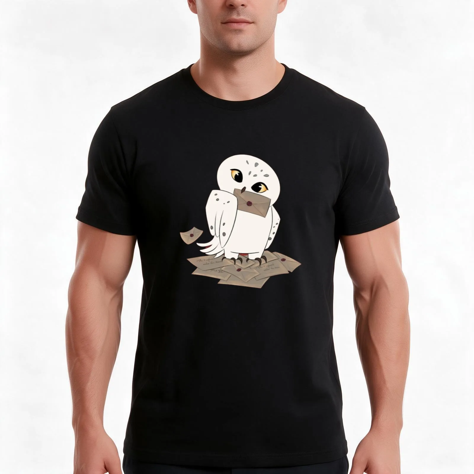Cute Owl for Wizards T-Shirt Summer Casual Cotton Tee Oversized Streetwear Tops Vintage Graphic Print Loose Fit Short Sleeve