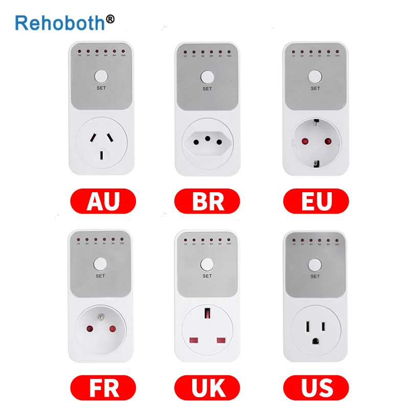 STATI UNITI UE REGNO UNITO 10Hr Conto Alla Rovescia Timer Impostazione del Tempo di Presa Interruttore Presa Intelligente Presa di Controllo Presa