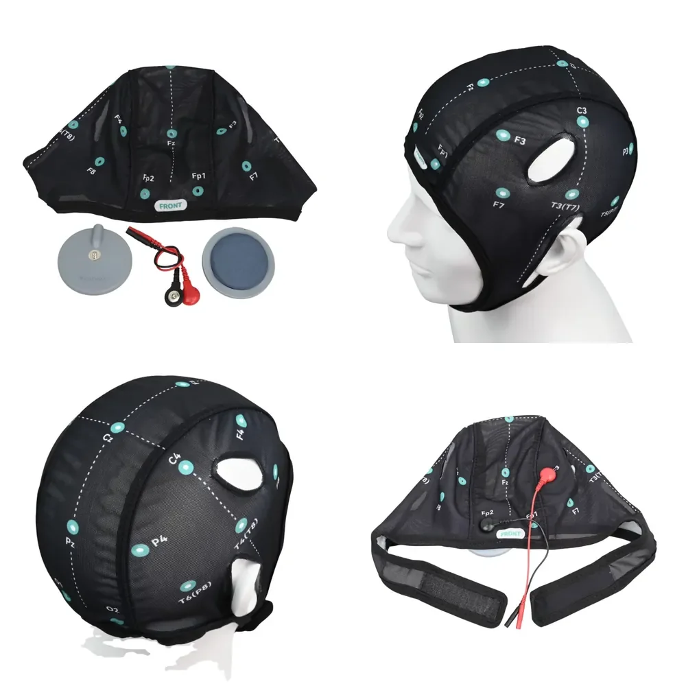 2026 EEG Cap Kit 10 20 System Electrode Placement 19 Channel Neurofeedback Brainwaves EEG Helmet Kit Brain Activity