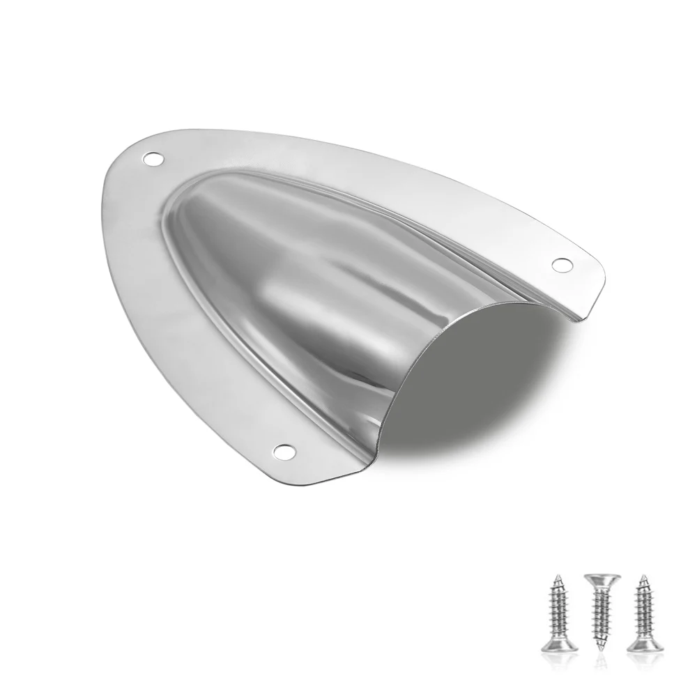 

Marine Grade Clam Shell Vent 316 Stainless Steel ,Size 3.24X2.16 Inch (57X55 MM ), with 3 Pcs Screws