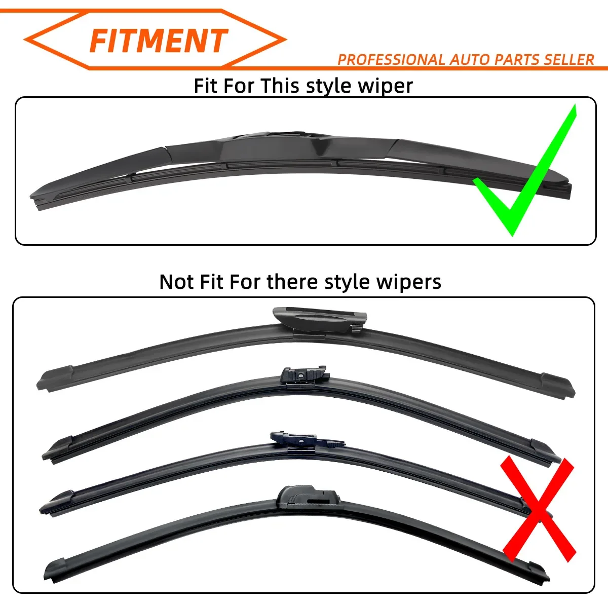 35cm To 70cm Car Wiper Rubber Refill Blade Soft Insert Strip Windshield Wiper Replacement Parts 14\