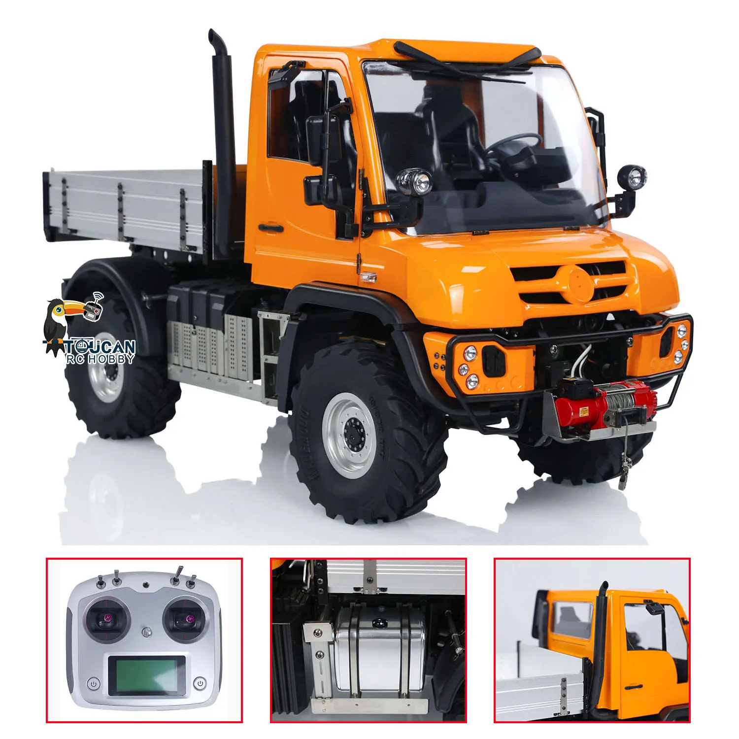 U423 RC Off-road Vehicles 1/10 Scale 4X4 Remote Control Rock Crawler Cars with Winch Light Sound System RC Toys Gifts Model