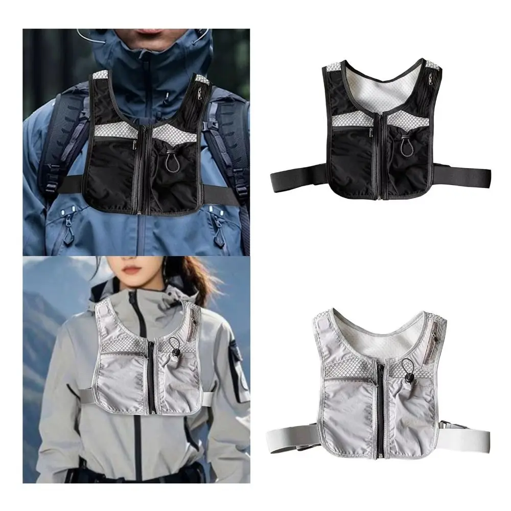 

with Pockets Reflective Running Vest Pack Breathable Adjustable Running Hydration Vest Bag Multifunctional Convenient
