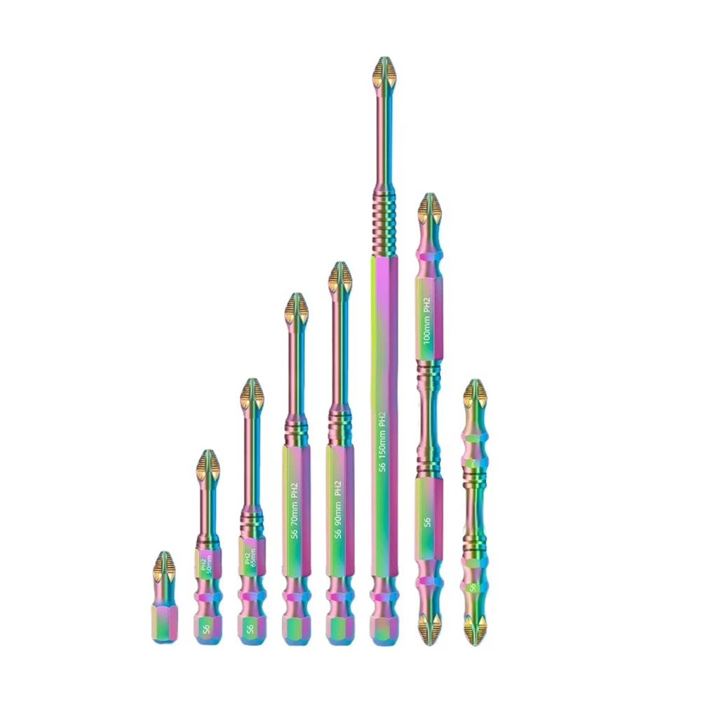 S6 Titanium For Phillips Screwdriver Bit Designed to Fit 1/4 Inch Hex Collet Tools and Deliver Stable Performance Under Load