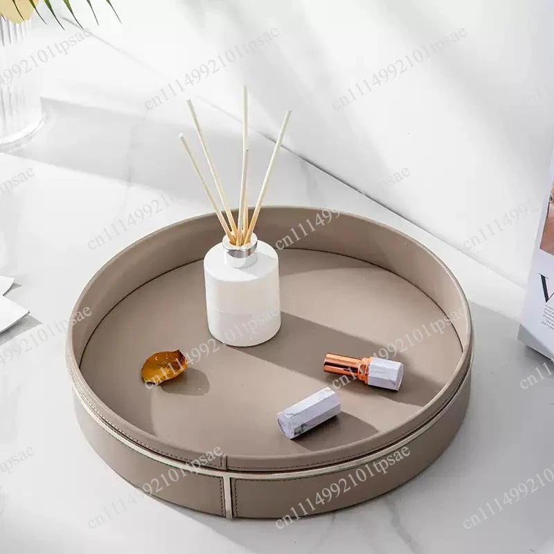 Luxury Stainless Steel & Leather Tissue Box, Minimalist Coffee Table Organizer for Living Room Premium Home Decor