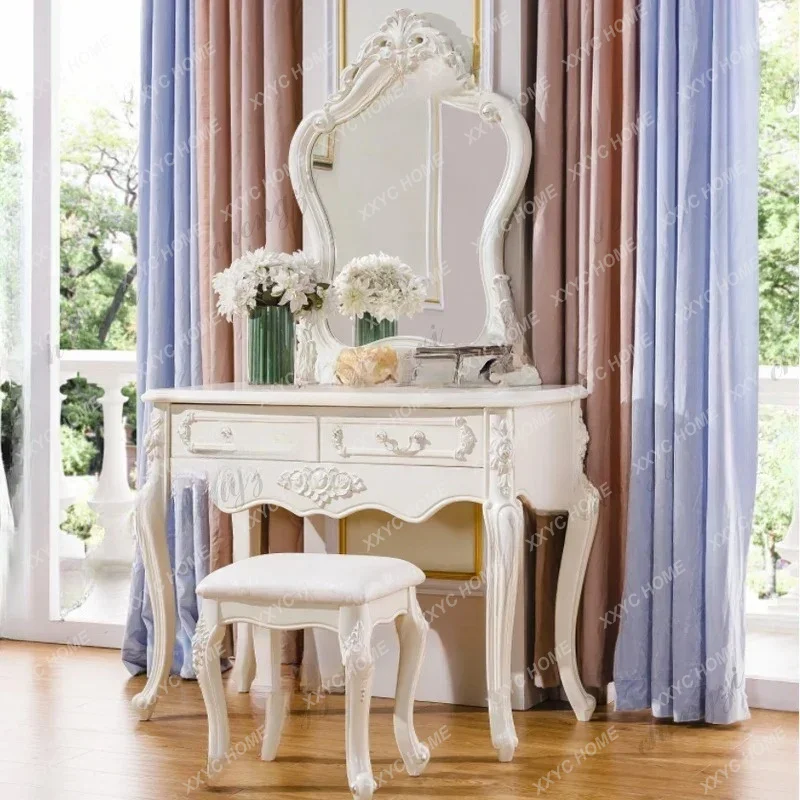 dresser solid wood makeup table master bedroom princess dressing mirror small apartment mini dressing table oak