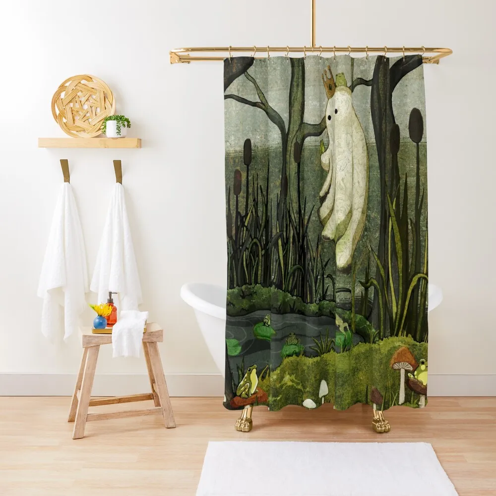 

Frog Prince Shower Curtain Bathroom Accessorys Bathtub Bathroom Accessory Shower For Bathroom Set Curtain