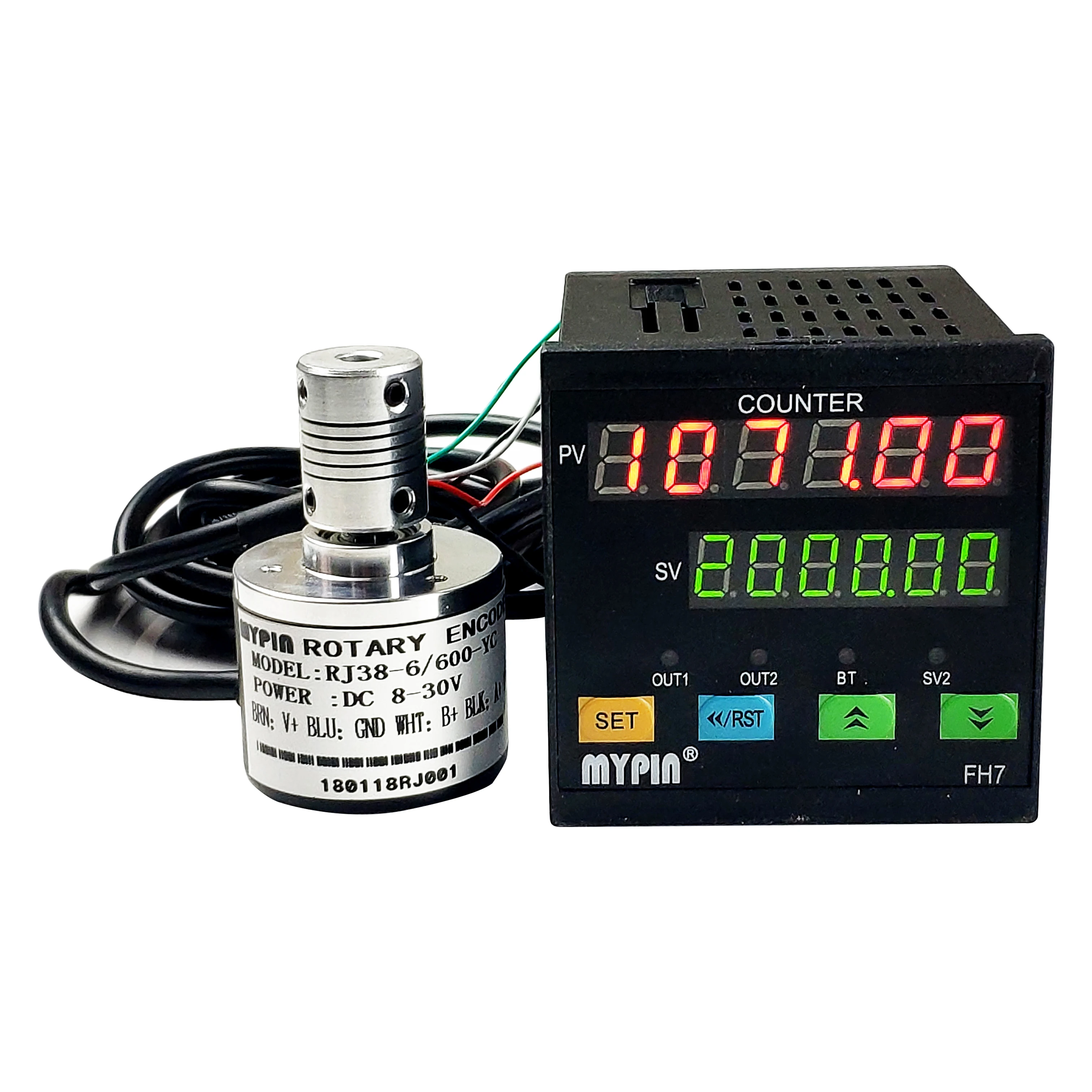 Mypin FH7-6CRR4B 6-Digit LED Digital Display Length Measuring Counter with RS485/RS232 Communication 220V AC Powered