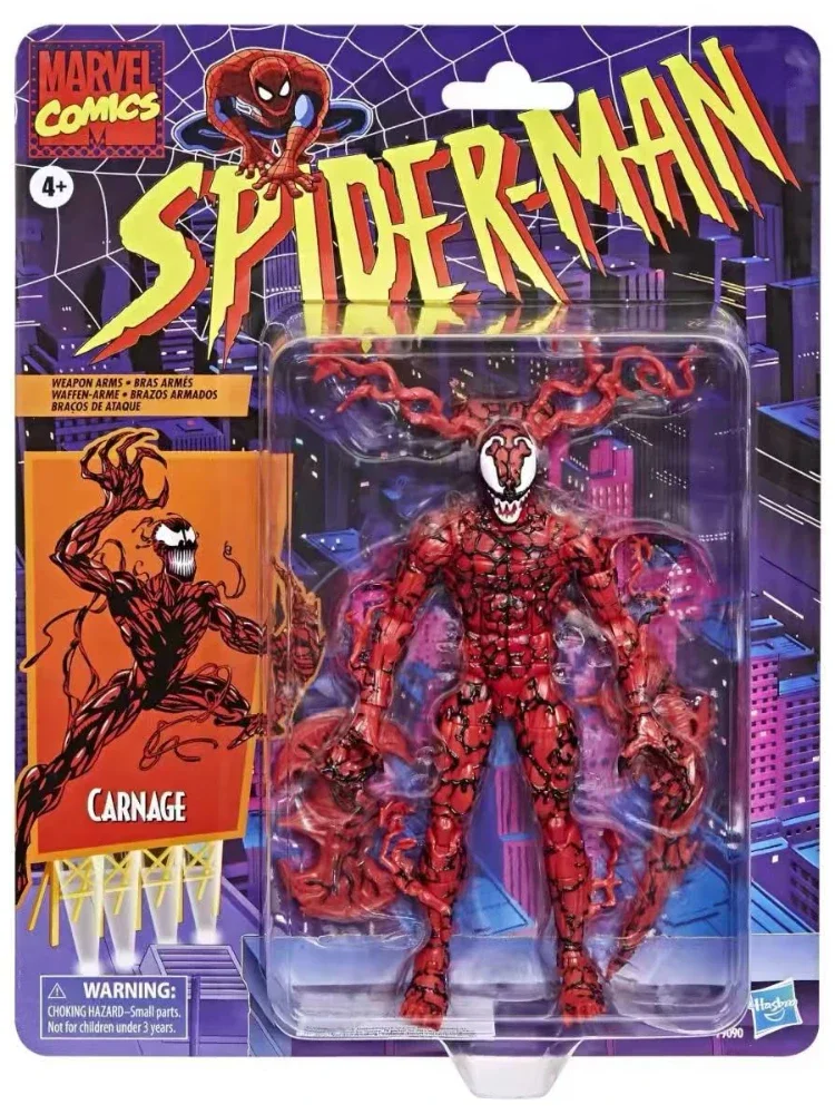 Marvel Legends Carnage Venom Spider-Man Comic Book Edition 6 "F9090 movible Action Figure Model Toys Gifts Anime Multiverse