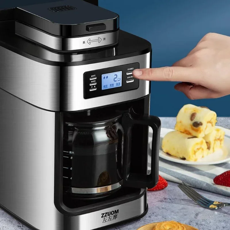 Кофеварка 220 В, шлифовальная в одном доме, кофейные зерна, кофейный порошок, автоматическое помещение двойного назначения автоматическая кофемаш